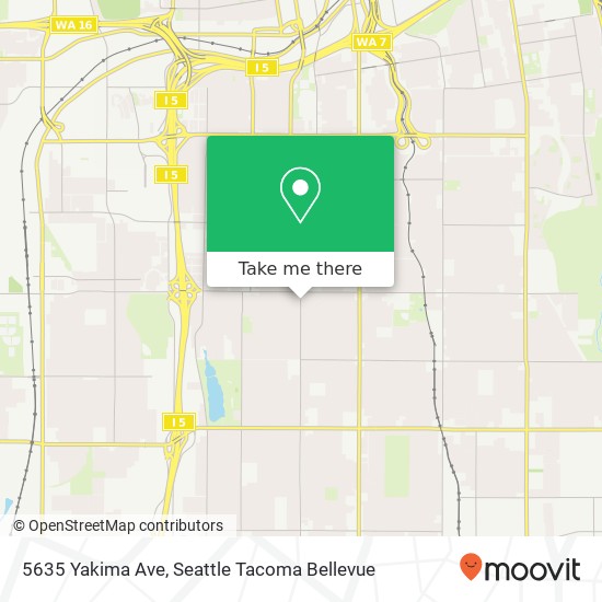 Mapa de 5635 Yakima Ave, Tacoma, WA 98408