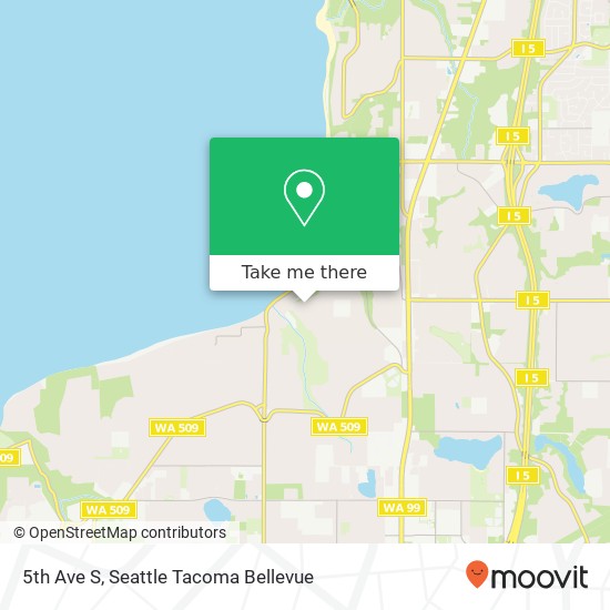 Mapa de 5th Ave S, Federal Way, WA 98003