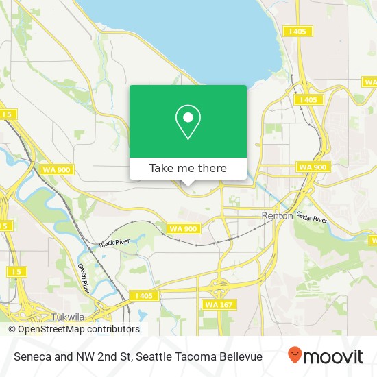 Mapa de Seneca and NW 2nd St, Renton, WA 98057