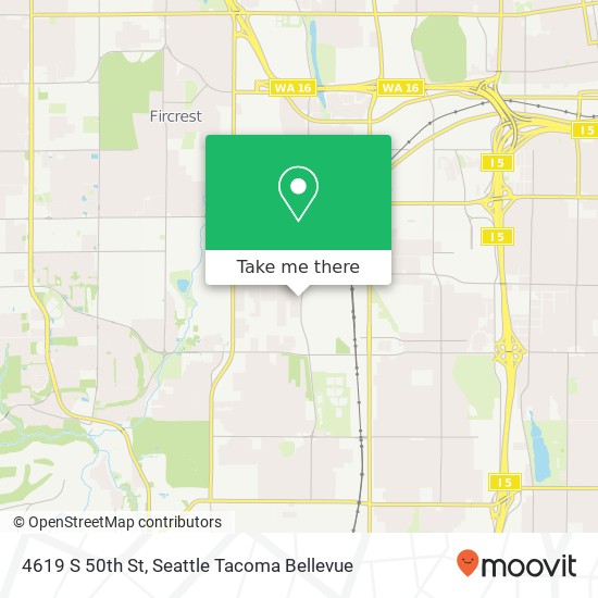 Mapa de 4619 S 50th St, Tacoma, WA 98409
