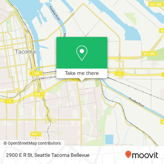 Mapa de 2900 E R St, Tacoma, WA 98404