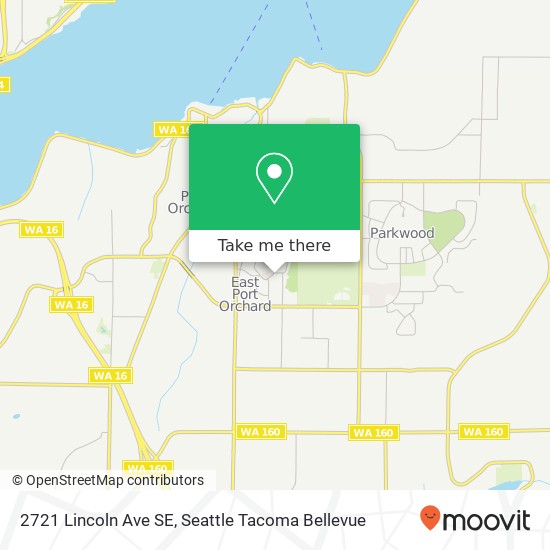 Mapa de 2721 Lincoln Ave SE, Port Orchard, WA 98366