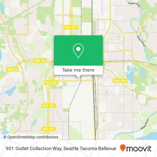 Mapa de 901 Outlet Collection Way, Auburn, WA 98001