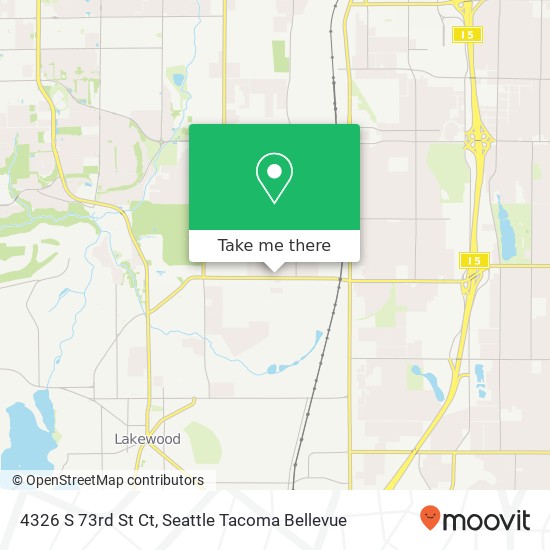 Mapa de 4326 S 73rd St Ct, Tacoma, WA 98409