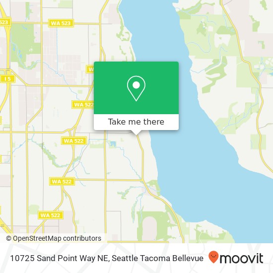 Mapa de 10725 Sand Point Way NE, Seattle, WA 98125