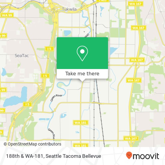 Mapa de 188th & WA-181, Kent, WA 98032