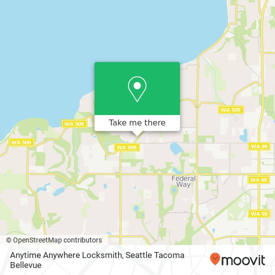 Mapa de Anytime Anywhere Locksmith, 1600 SW Dash Point Rd