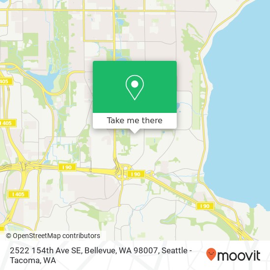 2522 154th Ave SE, Bellevue, WA 98007 map