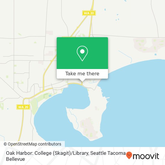 Oak Harbor: College (Skagit) / Library map