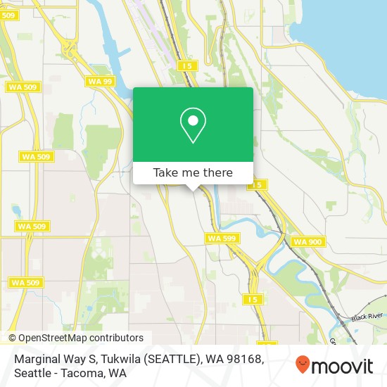 Mapa de Marginal Way S, Tukwila (SEATTLE), WA 98168