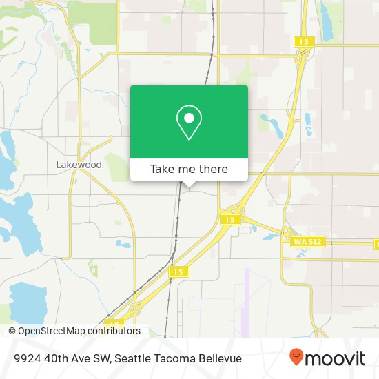 Mapa de 9924 40th Ave SW, Lakewood, WA 98499