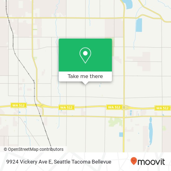 Mapa de 9924 Vickery Ave E, Tacoma, WA 98446