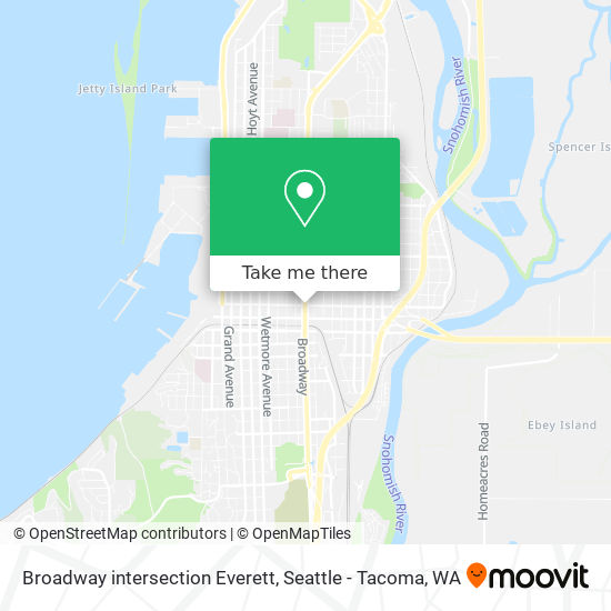 Mapa de Broadway intersection Everett