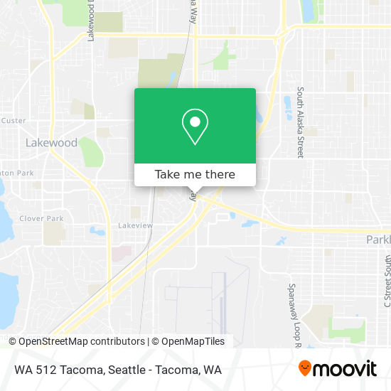 WA 512 Tacoma map
