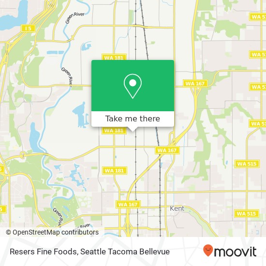 Mapa de Resers Fine Foods, 22420 72nd Ave S