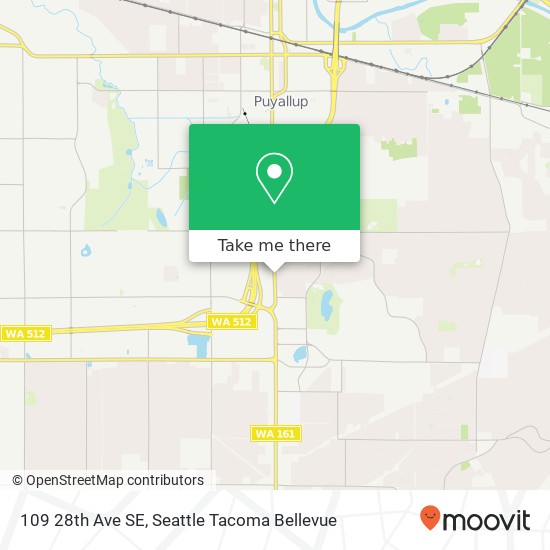 Mapa de 109 28th Ave SE, Puyallup, WA 98374