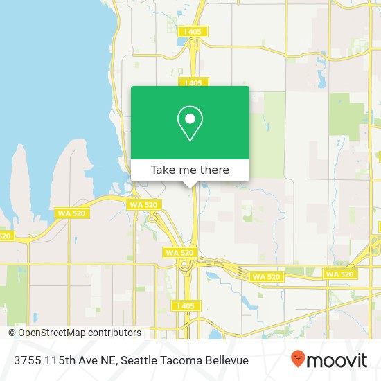 Mapa de 3755 115th Ave NE, Bellevue, WA 98004