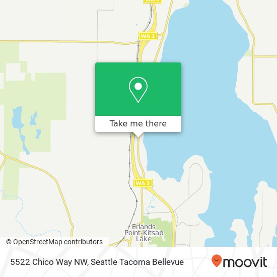 Mapa de 5522 Chico Way NW, Bremerton, WA 98312