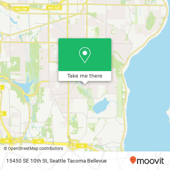 Mapa de 15450 SE 10th St, Bellevue, WA 98007