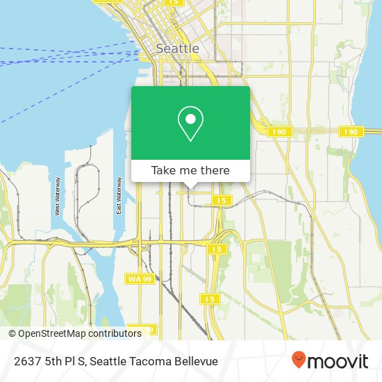 Mapa de 2637 5th Pl S, Seattle, WA 98134