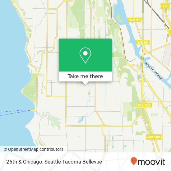 Mapa de 26th & Chicago, Seattle, WA 98106