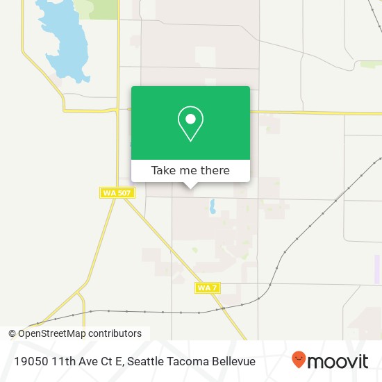 Mapa de 19050 11th Ave Ct E, Spanaway, WA 98387