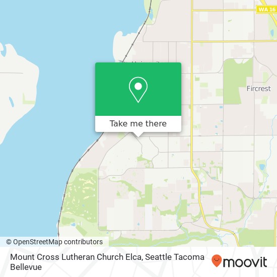 Mapa de Mount Cross Lutheran Church Elca, 8902 40th St W