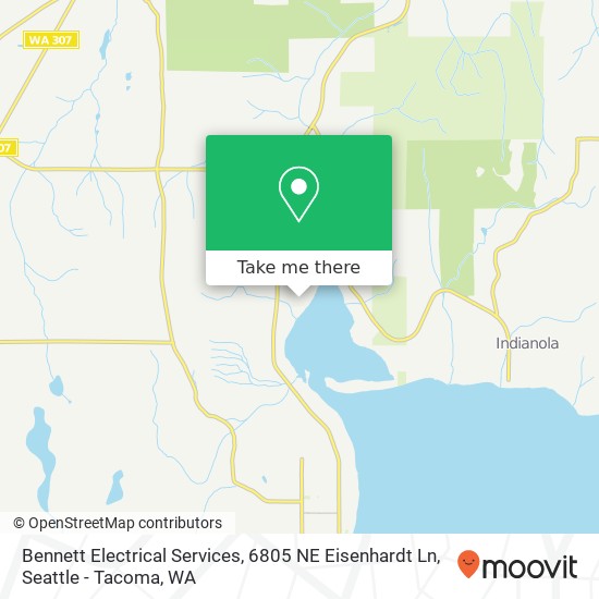 Mapa de Bennett Electrical Services, 6805 NE Eisenhardt Ln