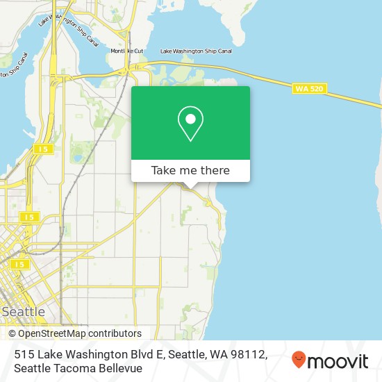 515 Lake Washington Blvd E, Seattle, WA 98112 map