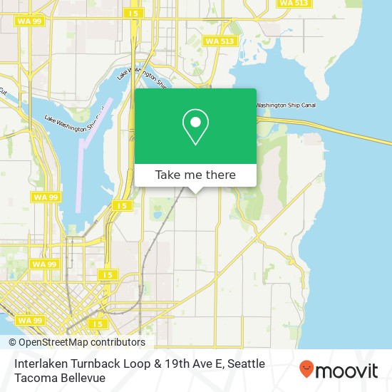 Interlaken Turnback Loop & 19th Ave E map