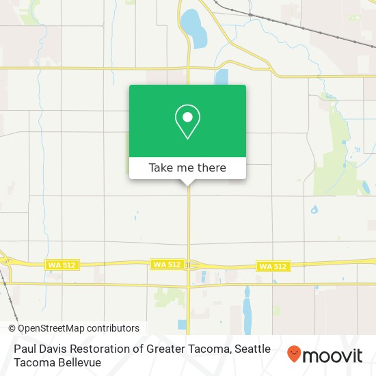 Paul Davis Restoration of Greater Tacoma map