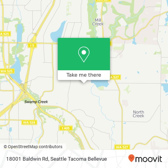 Mapa de 18001 Baldwin Rd, Bothell, WA 98012