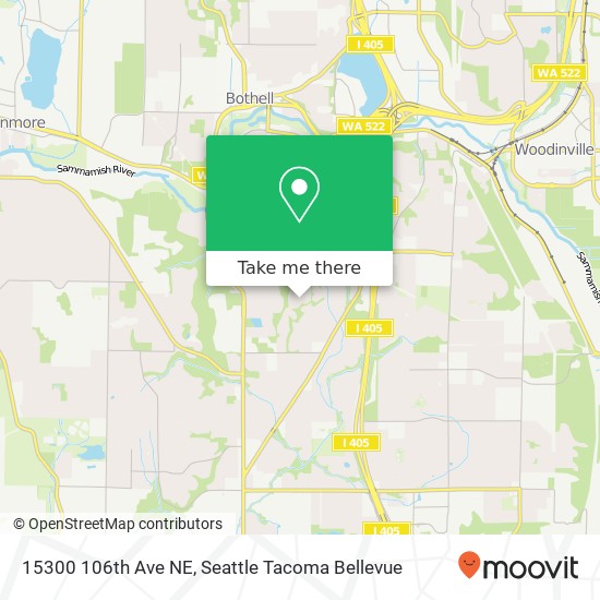 Mapa de 15300 106th Ave NE, Bothell, WA 98011