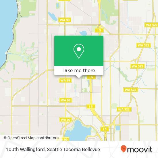 Mapa de 100th Wallingford, Seattle, WA 98103