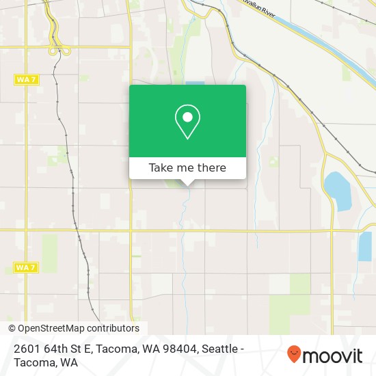 Mapa de 2601 64th St E, Tacoma, WA 98404