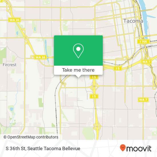 S 36th St, Tacoma, WA 98409 map