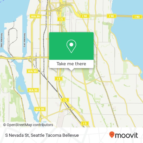 Mapa de S Nevada St, Seattle, WA 98108