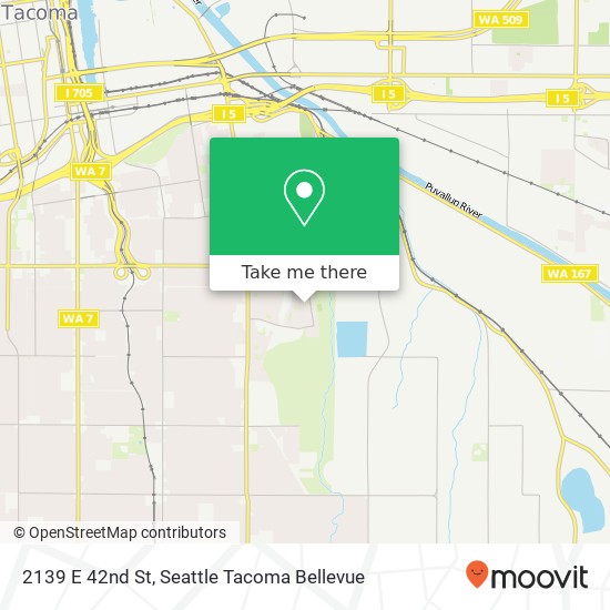 Mapa de 2139 E 42nd St, Tacoma, WA 98404