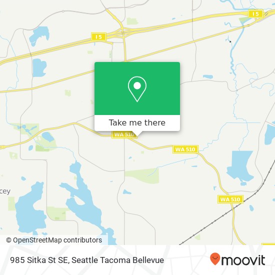 Mapa de 985 Sitka St SE, Olympia, WA 98513
