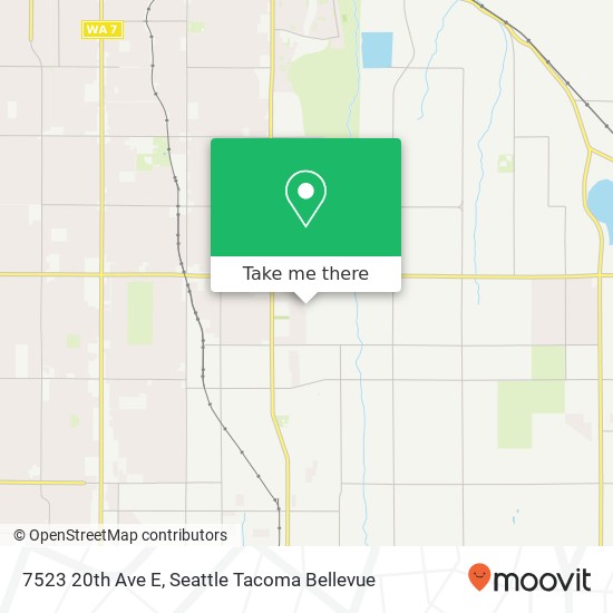 Mapa de 7523 20th Ave E, Tacoma, WA 98404