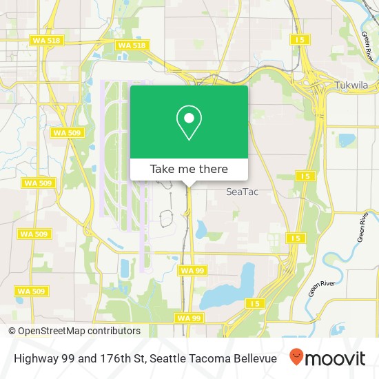 Highway 99 and 176th St, Seatac, WA 98188 map
