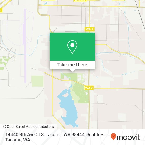 Mapa de 14440 8th Ave Ct S, Tacoma, WA 98444