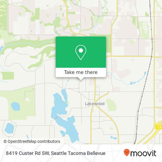 Mapa de 8419 Custer Rd SW, Lakewood, WA 98499