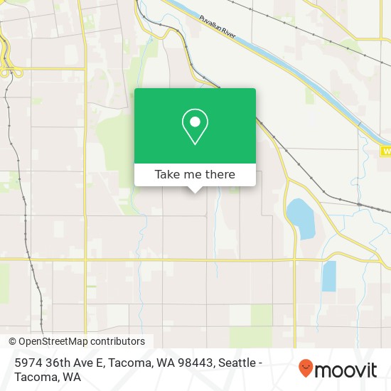 Mapa de 5974 36th Ave E, Tacoma, WA 98443