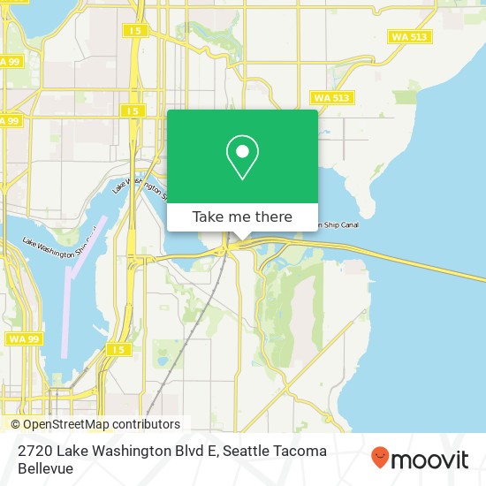 Mapa de 2720 Lake Washington Blvd E, Seattle, WA 98112