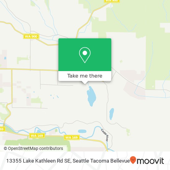 Mapa de 13355 Lake Kathleen Rd SE, Renton, WA 98059