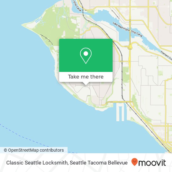 Mapa de Classic Seattle Locksmith, 3311 W McGraw St