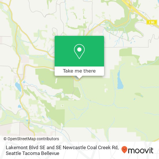 Lakemont Blvd SE and SE Newcastle Coal Creek Rd, Renton, WA 98059 map