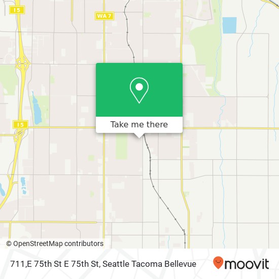 Mapa de 711,E 75th St E 75th St, Tacoma, WA 98404