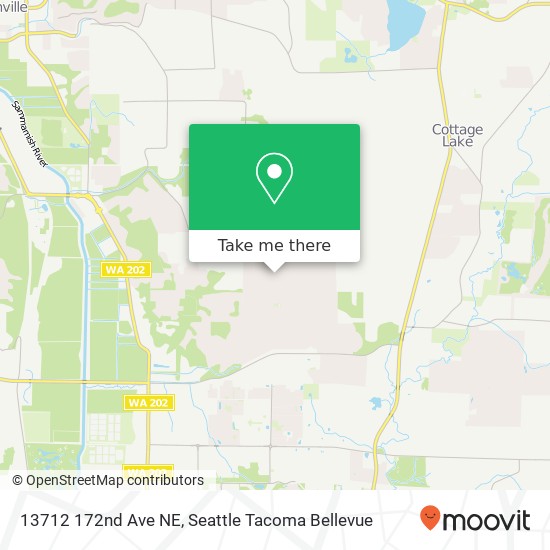 Mapa de 13712 172nd Ave NE, Redmond, WA 98052